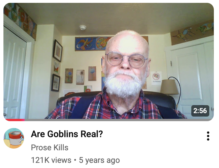 A screenshot of the YouTube video “Are Goblins Real?”
