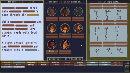 A screenshot from The Case of the Golden Idol